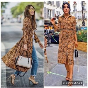 Zara snakeskin midi dress